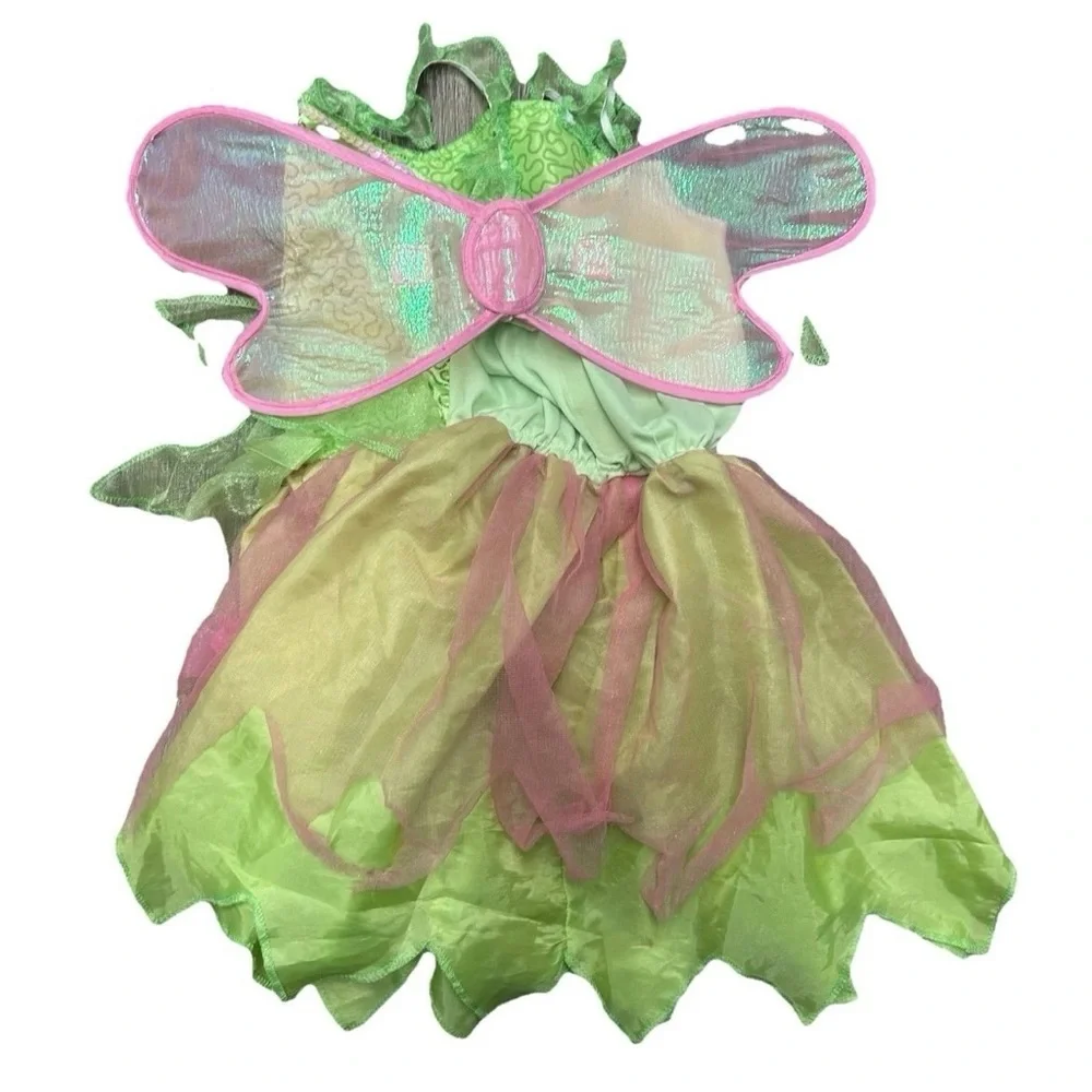Toddler Girl Tinker Bell Tutu Dress Size 2T 3T 4T Wings Included
